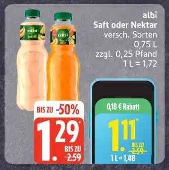 Edeka Albi Saft oder Nektar Angebot