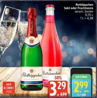 Edeka Rotkäppchen Sekt oder Fruchtsecco Angebot
