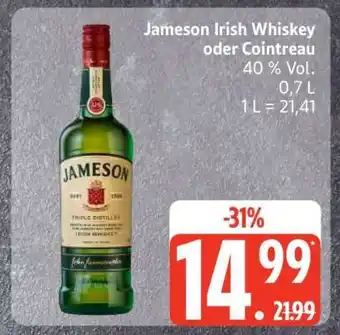 Edeka Jameson Irish Whiskey oder Cointreau Angebot