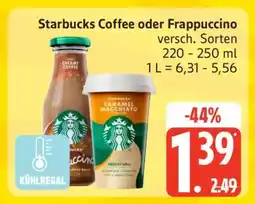 Edeka Starbucks Coffee oder Frappuccino Angebot