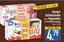 Edeka KINDER Schokolade oder YOGURETTE Angebot