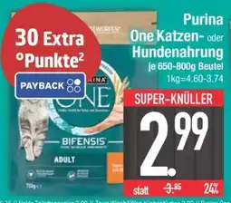 Edeka Purina One Katzen- oder Hundenahrung Angebot