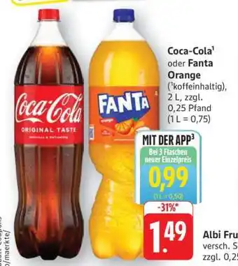 Edeka Coca-Cola oder Fanta Orange Angebot