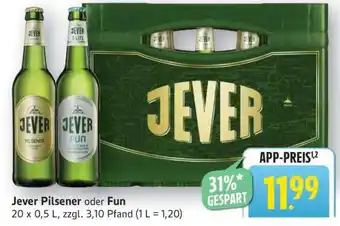 Edeka JEVER Pilsener oder Fun Angebot