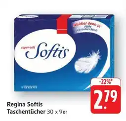 Edeka Regina Softis Taschentücher 30 x 9er Angebot