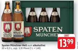 Edeka Spaten Münchner Hell auch alkoholfrei Angebot