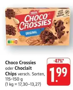 Edeka Choco Crossies oder Choclait Chips Angebot