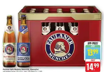 Edeka Paulaner Hefe-Weißbier Naturtrüb, Alkoholfrei Angebot