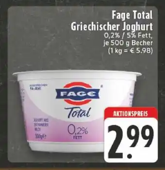 Edeka Fage Total griechischer Joghurt Angebot