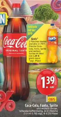 Edeka Coca­Cola/ Fanta/ Sprite Angebot