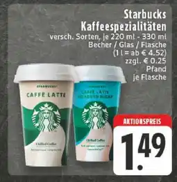 Edeka Starbucks Kaffeespezialitäten Angebot