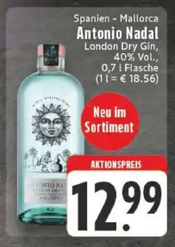 Edeka Antonio Nadal London Dry Gin Angebot