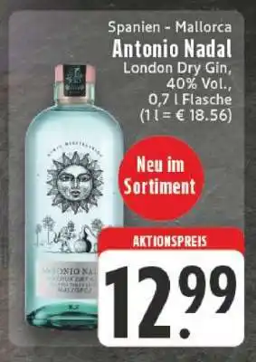Edeka Antonio Nadal London Dry Gin Angebot