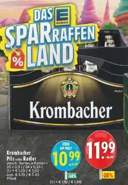 Edeka Krombacher Pils oder Radler Angebot