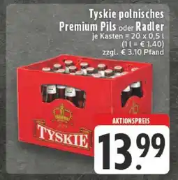 Edeka Tyskie polnisches Premium Pils oder Radler Angebot