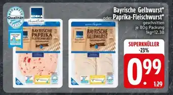 Edeka Bayrische Gelbwurst oder Paprika-Fleischwurst Angebot