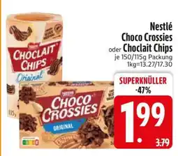 Edeka Nestlé Choco Crossies oder Choclait Chips Angebot