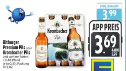 Edeka Bitburger Premium Pils oder Krombacher Pils Angebot