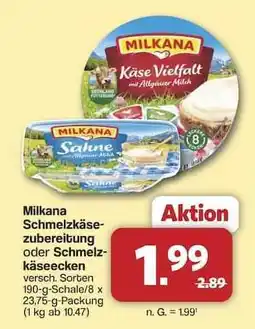 Famila Nord Ost Milkana Schmelzkäsezubereitung oder Schmelzkäseecken Angebot
