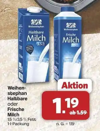 Famila Nord Ost Weihenstephan Haltbare oder Frische Milch Angebot