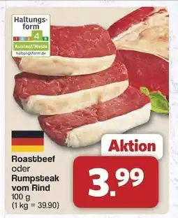 Famila Nord Ost Roastbeef oder Rumpsteak vom Rind Angebot