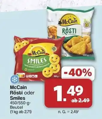 Famila Nord Ost McCain Rösti oder Smiles Angebot