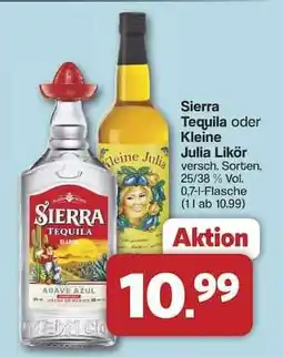 Famila Nord Ost Sierra Tequila oder Kleine Julia Likör Angebot