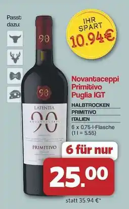 Famila Nord Ost Novantaceppi Primitivo Puglia IGT Angebot