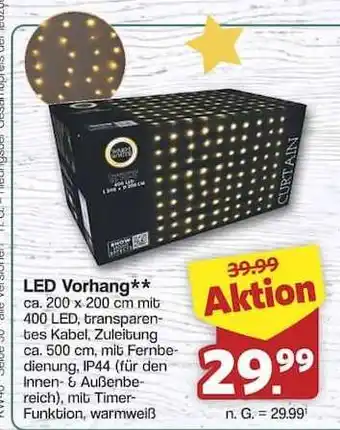 Famila Nord Ost LED Vorhang Angebot