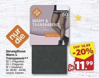 Famila Nord Ost Strumpfhose „Warm & Transparent“ Angebot
