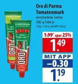 Famila Nord Ost ORO DI PARMA Tomatenmark Angebot