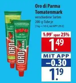 Famila Nord Ost ORO DI PARMA Tomatenmark Angebot