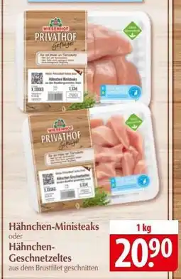 Famila Nord Ost Hähnchen-Ministeaks oder Hähnchen-Geschnetzeltes Angebot