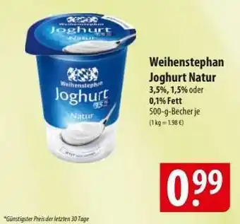 Famila Nord Ost Weihenstephan Joghurt natur Angebot