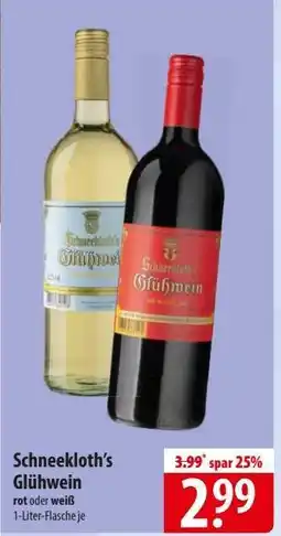 Famila Nord Ost Schneekloth’s Glühwein Angebot