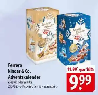 Famila Nord Ost FERRERO Kinder & Co Adventskalender Angebot