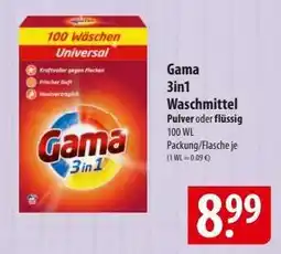 Famila Nord Ost Gama 3in1 Waschmittel Angebot