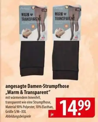 Famila Nord Ost Damen-Strumpfhose 'Warm & Transparent' Angebot