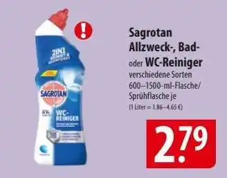 Famila Nord Ost Sagrotan Allzweck-, Bad- oder WC-Reiniger Angebot