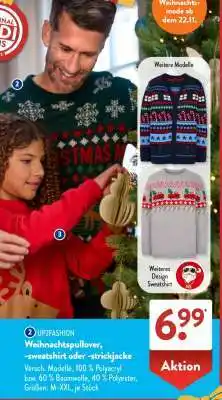 Aldi Süd Weihnachtspullover, -sweatshirt oder -strickjacke Angebot