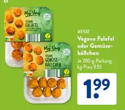Aldi Süd MYVAY Vegane Falafel oder Gemüse-Bällchen Angebot