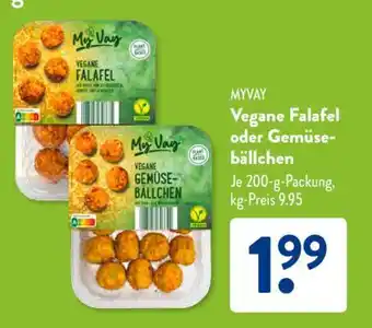 Aldi Süd MYVAY Vegane Falafel oder Gemüse-Bällchen Angebot