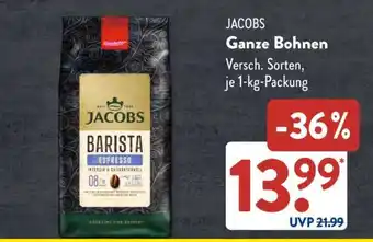 Aldi Süd JACOBS Ganze Bohnen Angebot