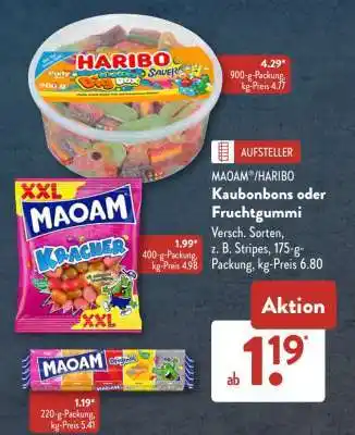 Aldi Süd MAOAM/HARIBO Kaubonbons oder Fruchtgummi Angebot