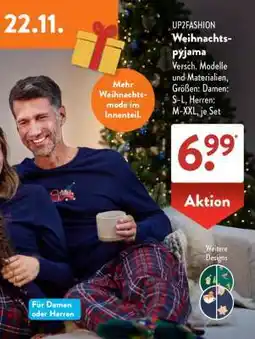 Aldi Süd UP2FASHION Weihnachts-Pyjama Angebot
