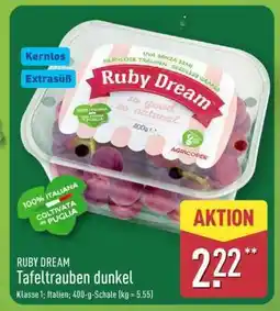 Aldi Nord RUBY DREAM Tafeltrauben dunkel Angebot