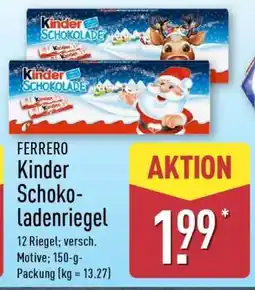 Aldi Nord Kinder Schokoladenriegel Angebot