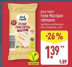 Aldi Nord Back Family Feine Marzipanrohmasse Angebot