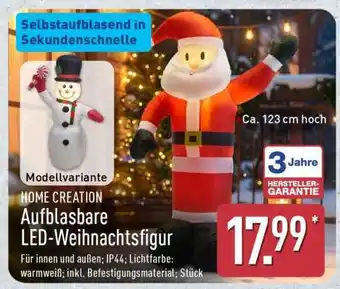 Aldi Nord HOME CREATION Aufblasbare LED-Weihnachtsfigur Angebot