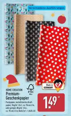 Aldi Nord Premium-Geschenkpapier Angebot